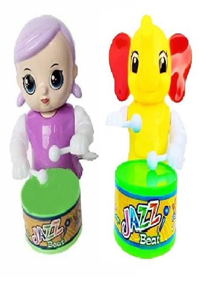 SHANVI Toys Key-Operated Cute Drummer Toy for Toddler Kids Birthday Gift Birthday Return Gift Drumming and Dancing Action for Kids (BABY-ELE-002) - Image 5